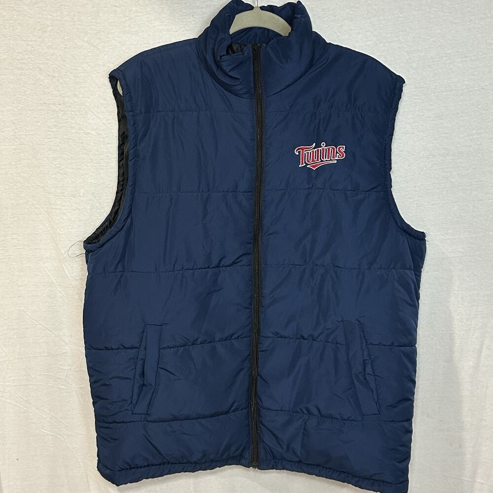 Minnesota Twins Puffer Vest Men’s XL Full Zip Ford Logo Embroidered Casual